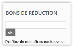 Insérer le code Promo dans le champ Bon de réduction